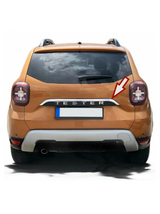 Nerezová lišta nad SPZ Dacia Duster 2